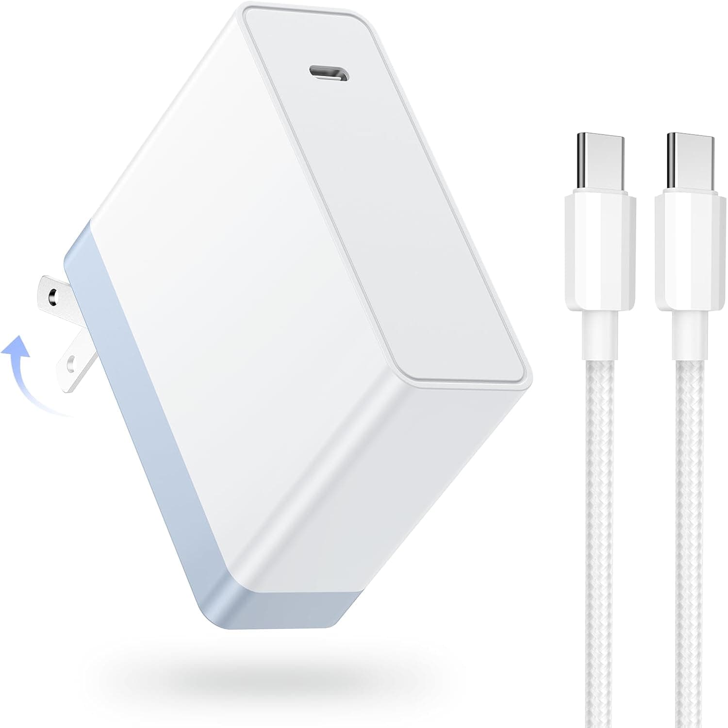 Mac Book Pro Charger - 100W USB C Charger Fast Charger Block for MacBook Air & MacBook Pro, iPad Pro, iPhone 16 15 Pro, Samsung Galaxy, Switch 2 and All Type C Device, Include 6.6FT USB C to C Cable