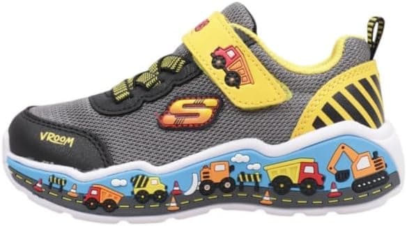 Skechers Kids Boys Play Scene Sneaker – Black/Yellow (9 Toddler)