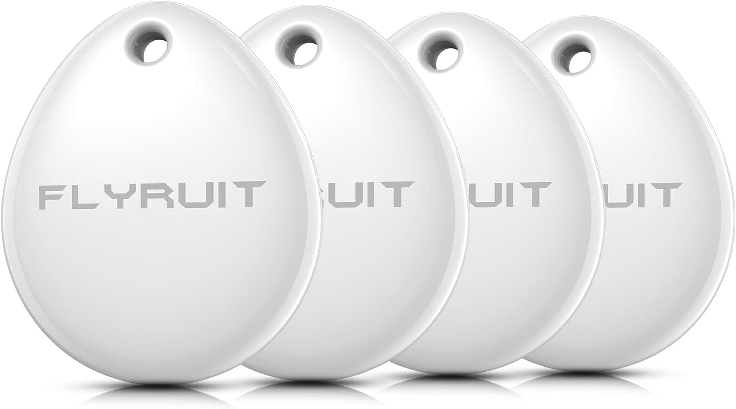 FLYRUIT Air Tracker Tags – 4 Pack Smart Bluetooth Key Finder (Apple Find My Compatible)