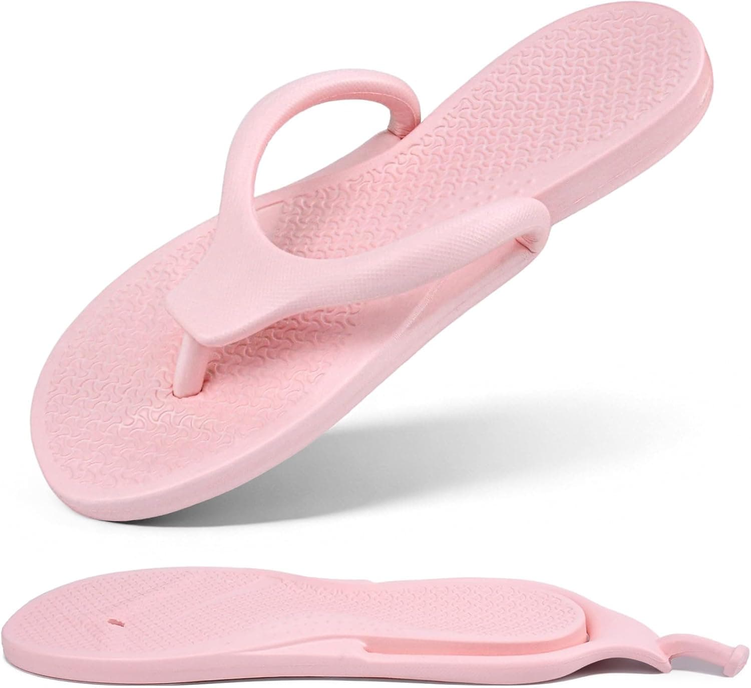 ZOORON Flip Flops for Women Men Lightweight Shower Shoes Foldable Travel Slippers Non-Slip Quick-Dry Bathroom Summer Beach Thong Sandals