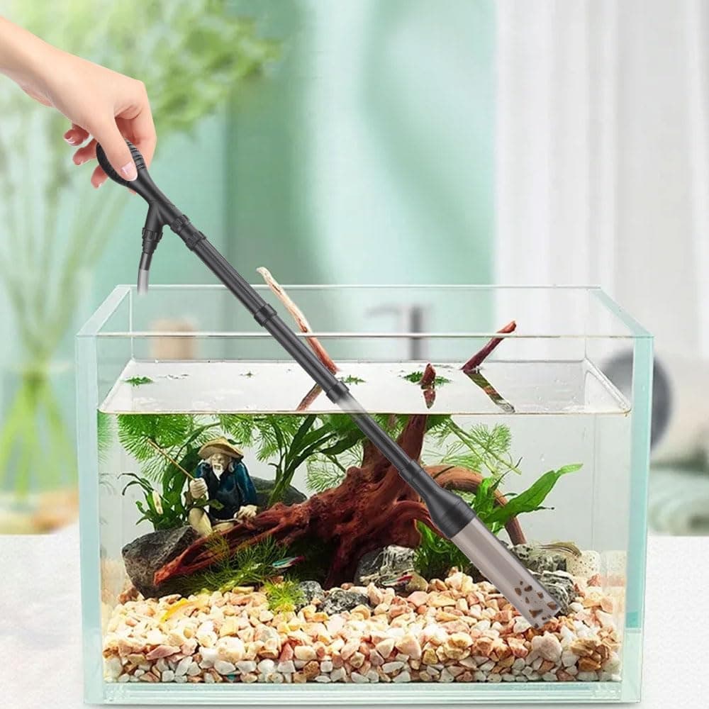 LYCLEAN Large Gravel Vacuum for Aquarium – Manual 256GPH Water Changer with Suction Ball