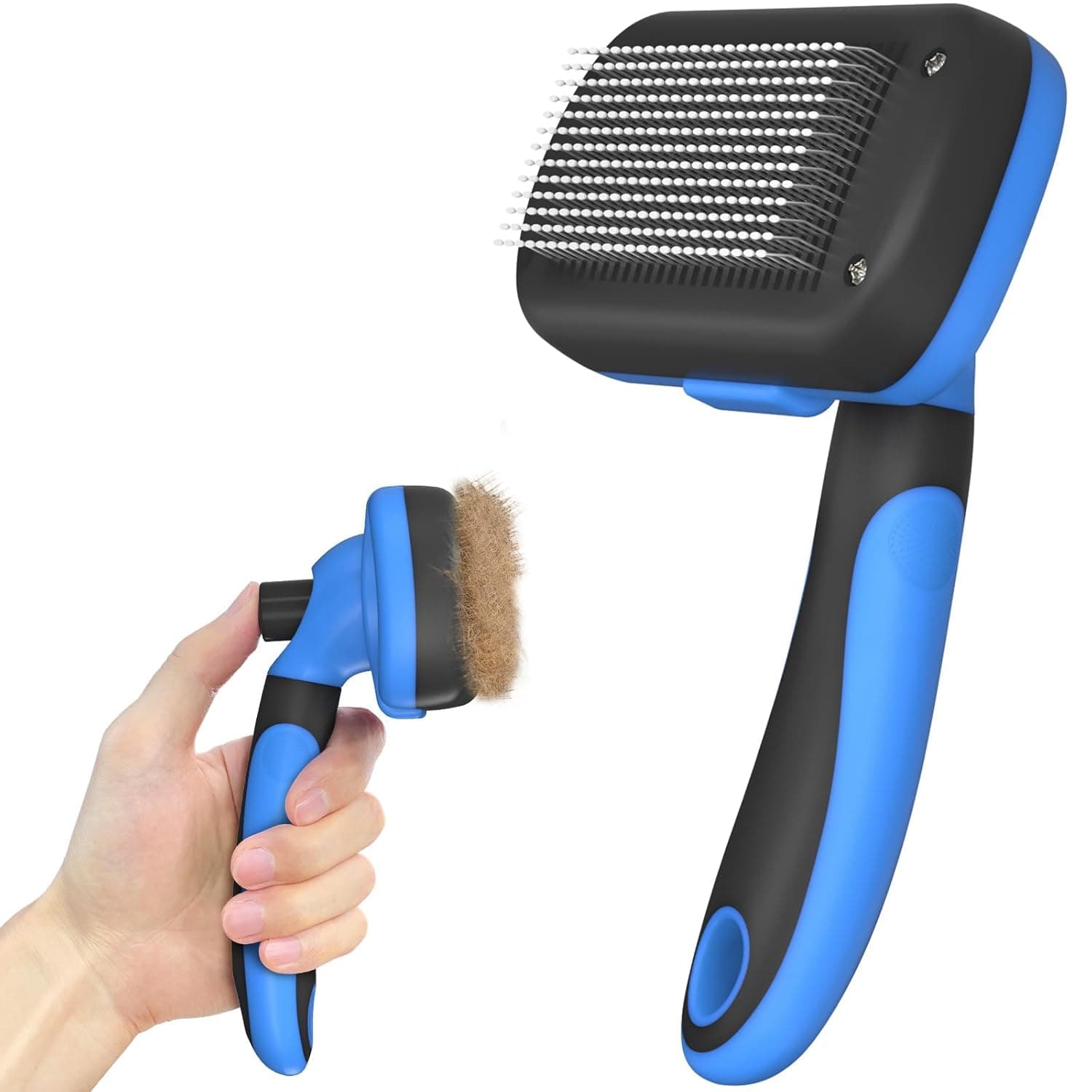 Dipoo Self-Cleaning Skin-Friendly Pet Deshedding Brush