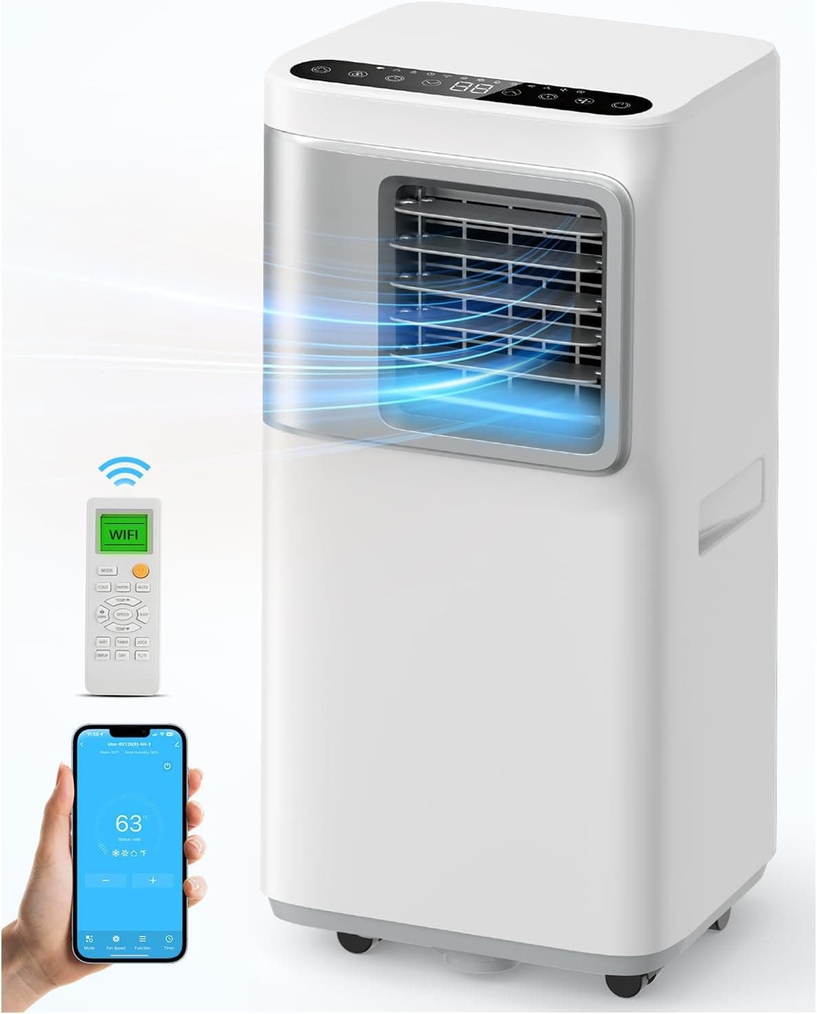 16000 BTU 5‑in‑1 Smart Portable Air Conditioner (Cools up to 730 sq.ft)