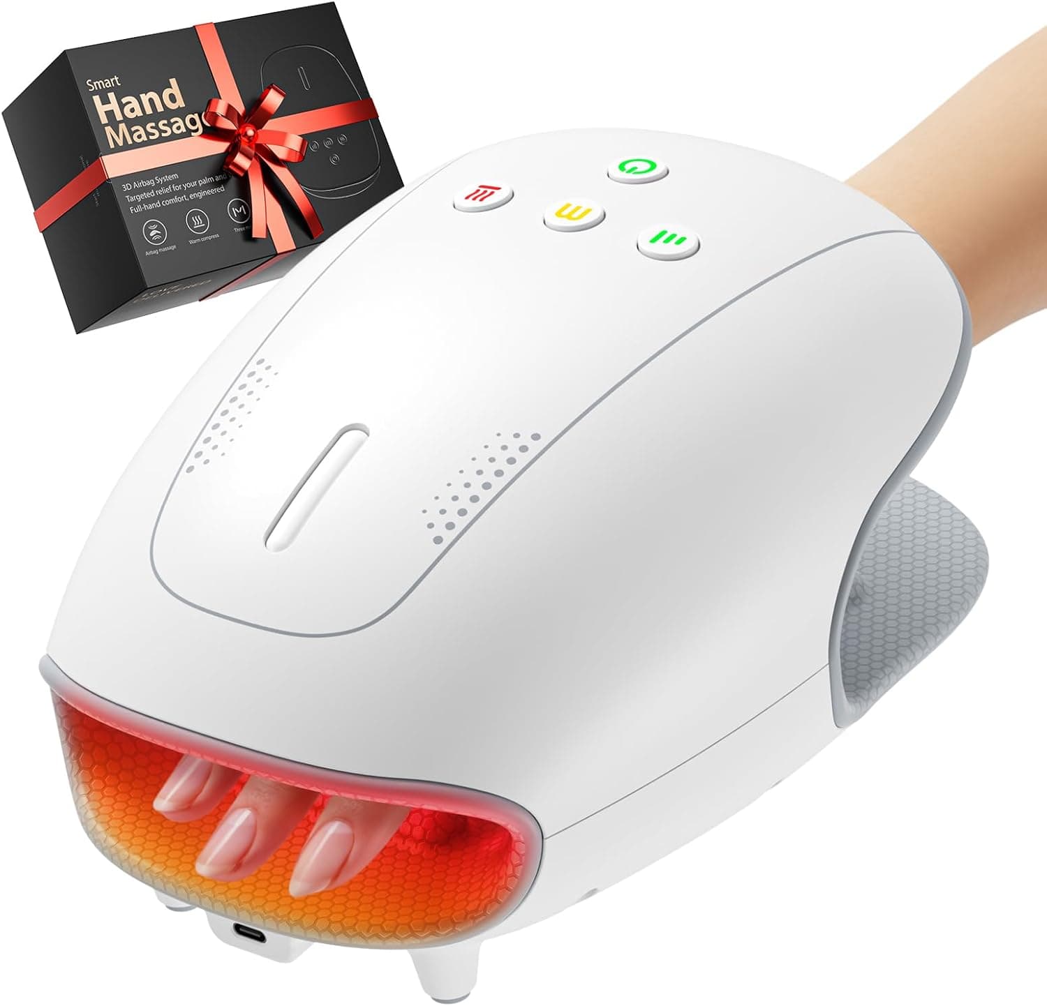 Estefanlo Hand Massager with Heat & Compression – Cordless Arthritis & Finger Pain Relief Device