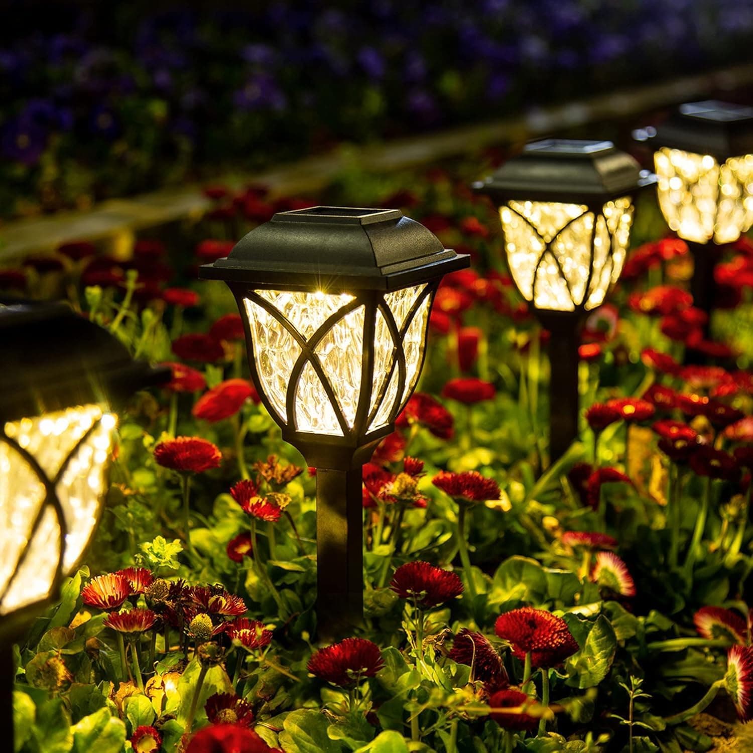 GIGALUMI 6-Pack Waterproof Solar Garden Lights
