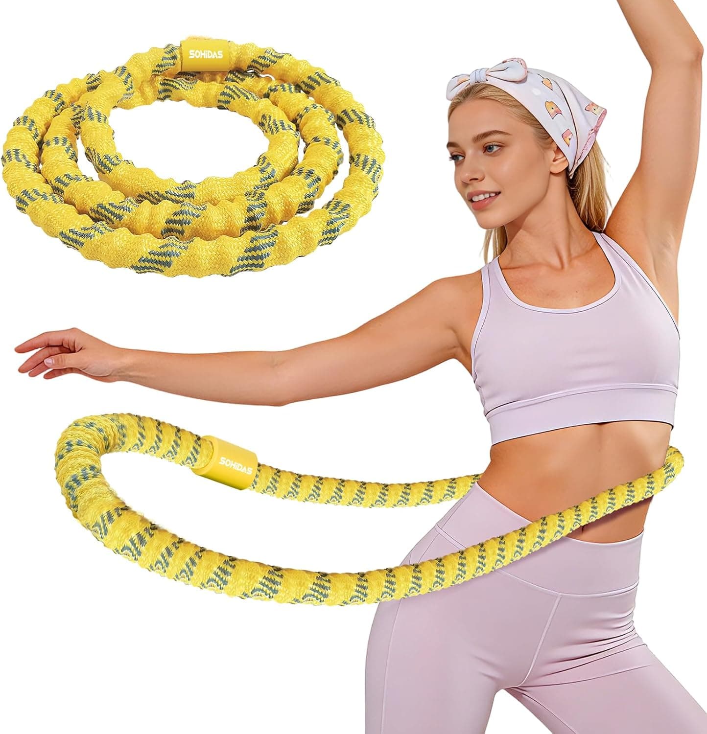 Soft Hula Hoop for Adults 3.3lb Weighted Hula Hoops for Women Weight Loss Pilates Equipment Infinity Hoop Soft Spring Weighted Hoop for Adults Women Beginners Kids Home Travel Gym