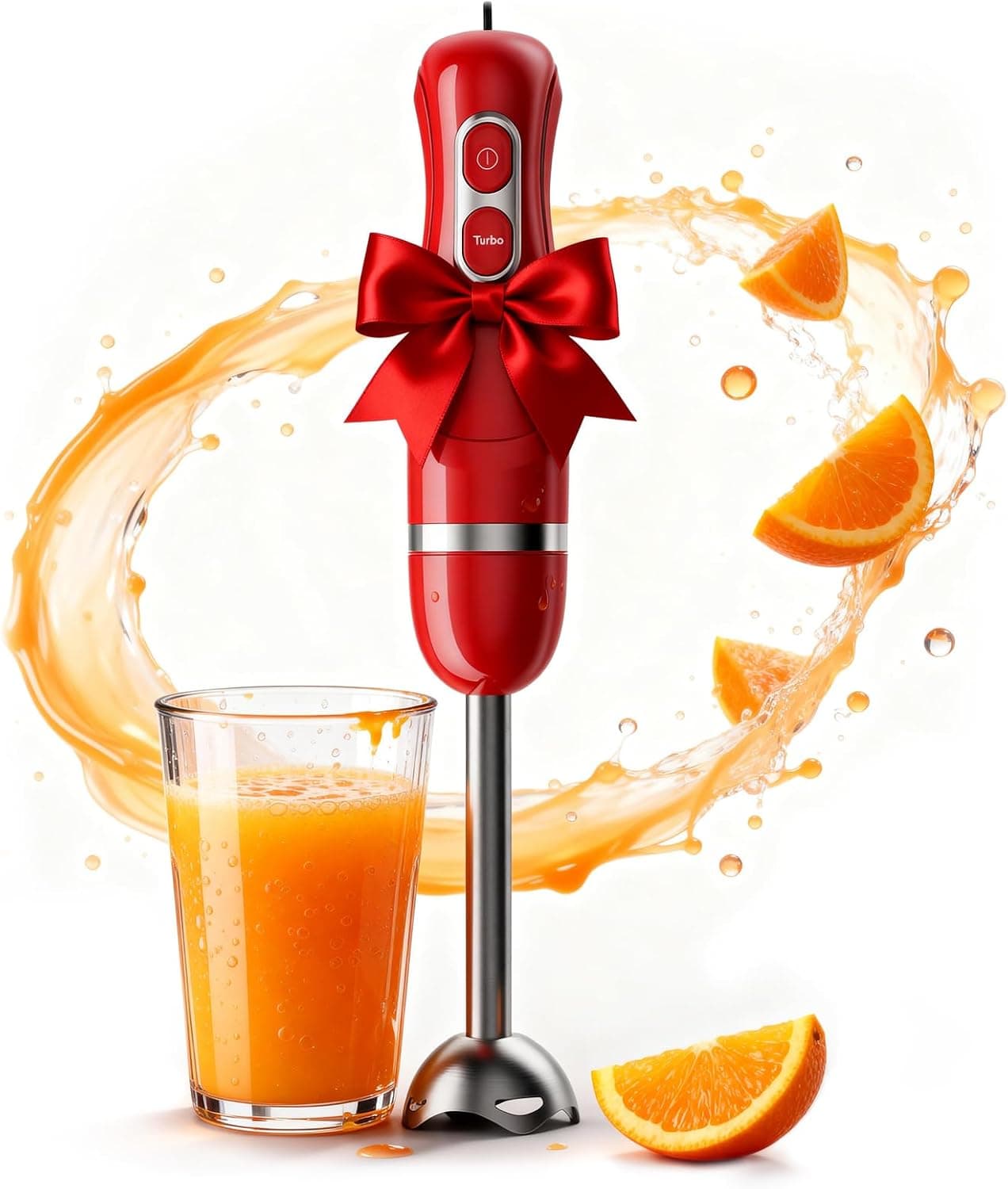 Turelar Immersion Blender Corded 400W, 2 Speed, Emulsifier, Blend, BPA-Free