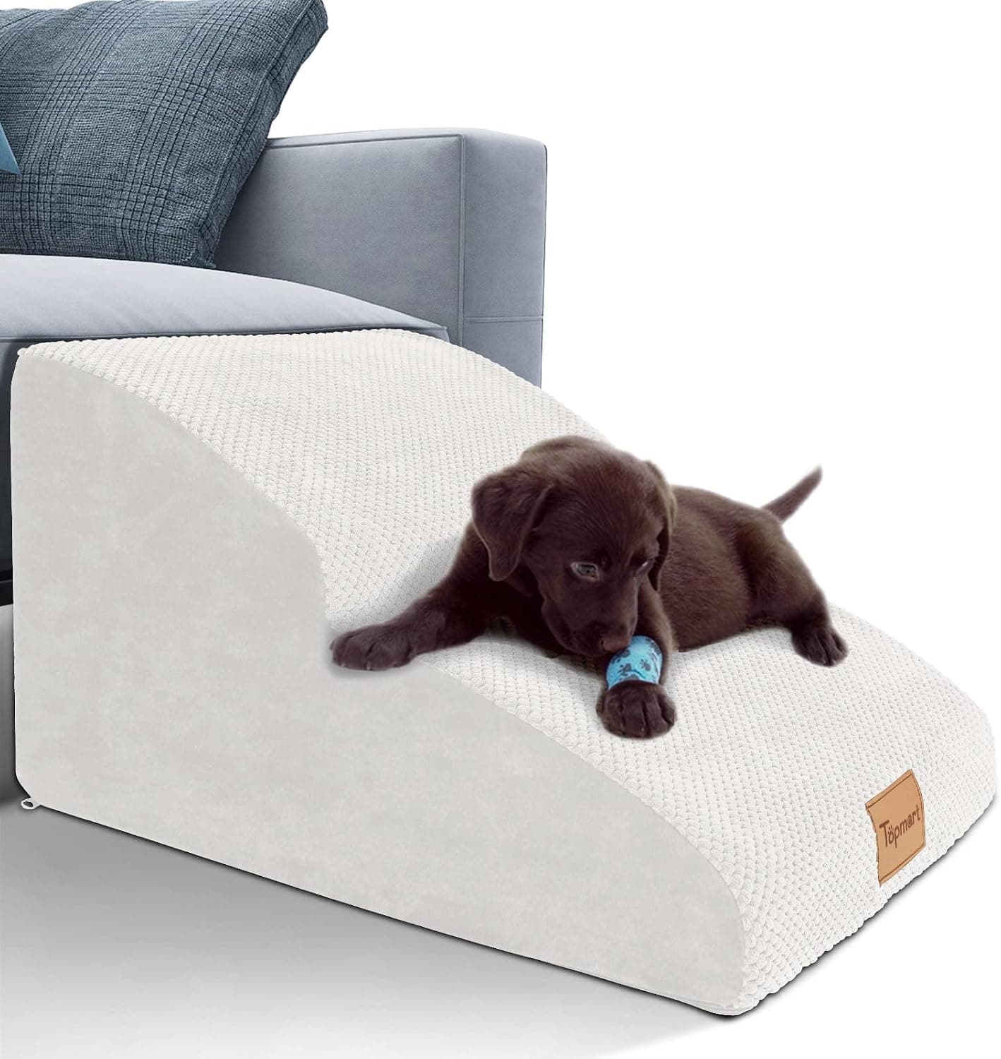 Topmart High Density Extended Foam Dog Ramp & Steps 2 Tiers, 11.8" High