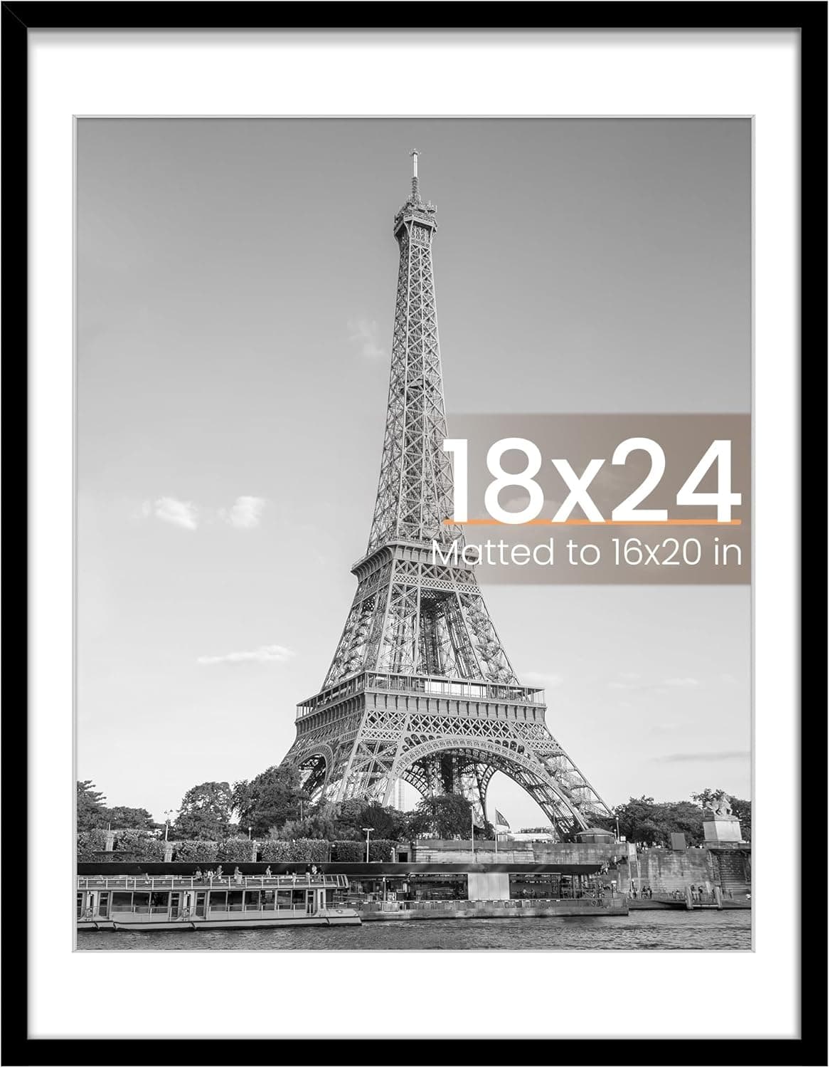 upsimples 18x24 Picture Frame, Wall Decor Poster Frames, Black 1 Pack