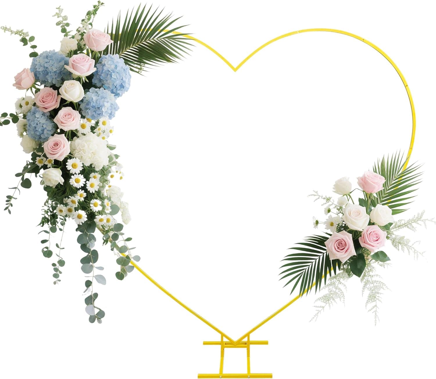 Xizlapu Heart‑Shaped Wedding Arch – Metal Balloon & Flower Backdrop Stand