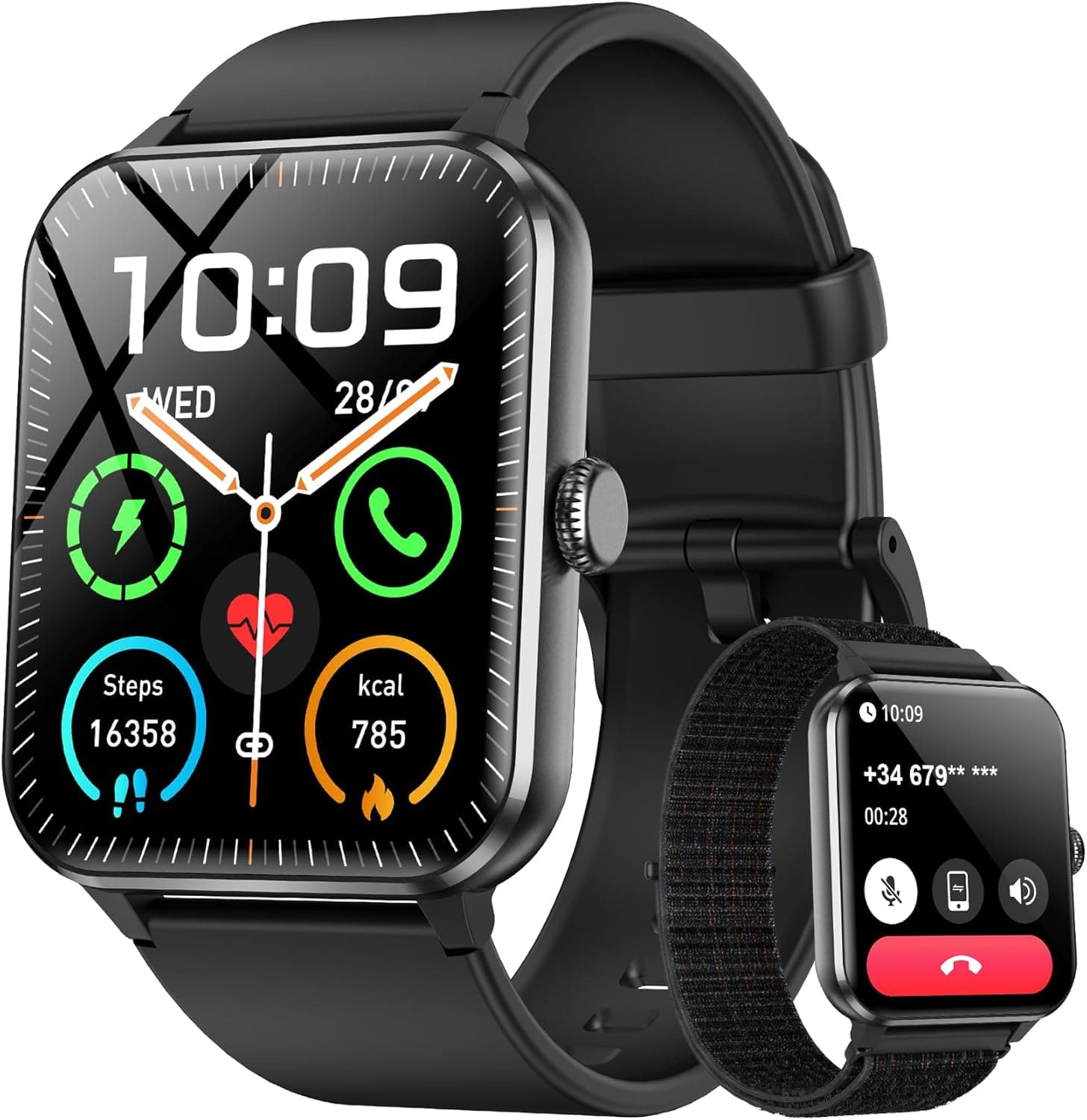Blackview 2026 Smart Watch – Answer/Make Calls, Heart Rate, SpO2, Sleep Monitor, 100+ Sports Modes