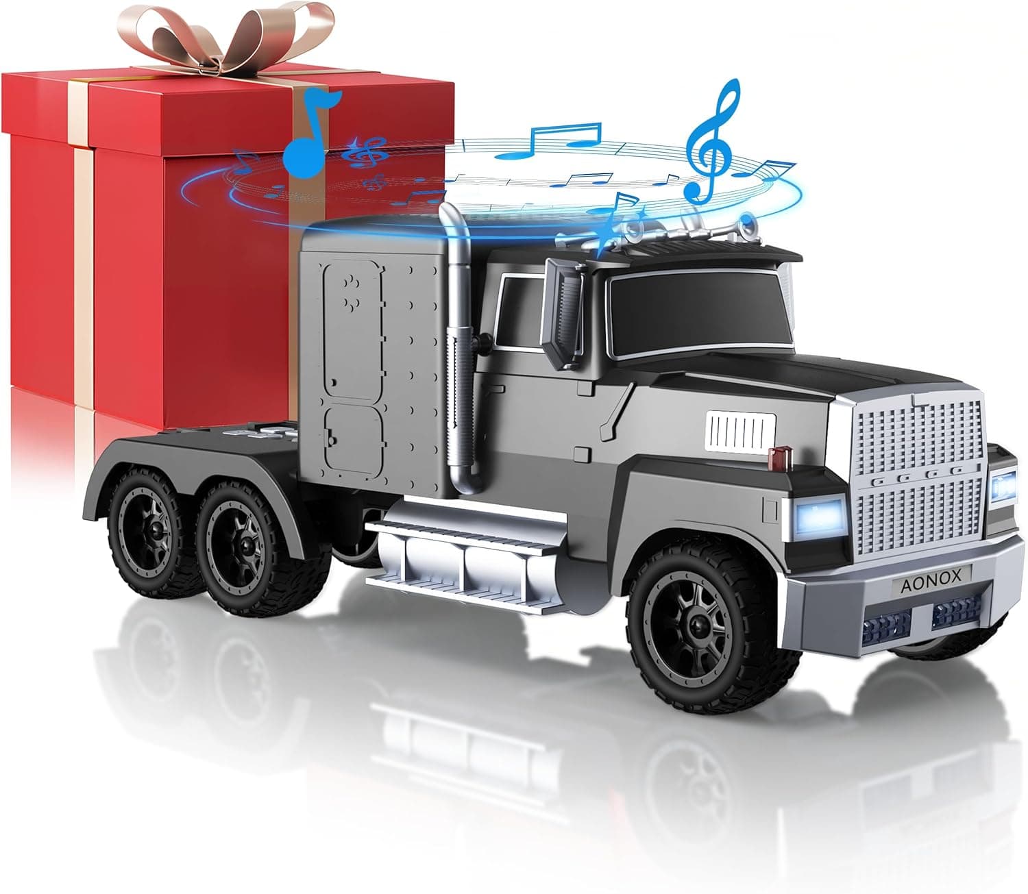 Cybertruck Bluetooth Speaker, Mini Bluetooth Car Speaker with LED Lights, FM Radio, USB TF Card, TWS Stereo Sound, for Dad, Gift Ideas from Daughter or Son, Car Lover Gift