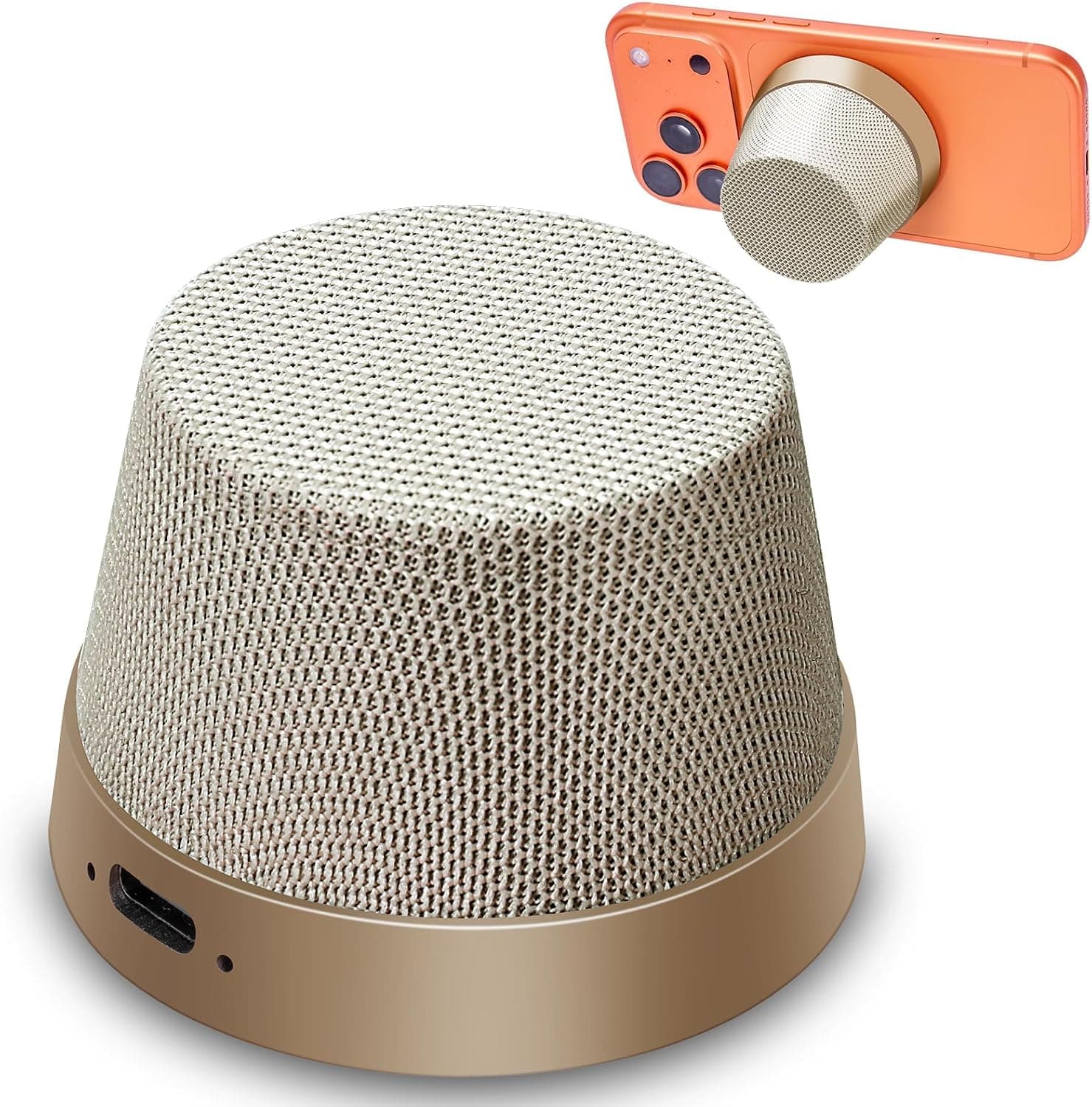 Birthday Gifts for Men Who Have Everything Bluetooth Speakers Phone Stand, Portable Magnetic Speaker Accessories, Gadgets for Men Gifts Dad Gift Prensent (Beige)