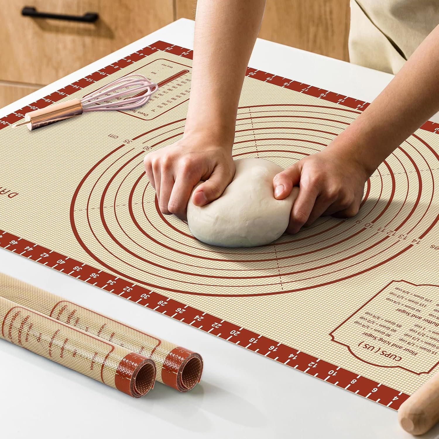 DANIA & DEAN 26x16 Extra Thick Silicone Baking Mat with Measurements
