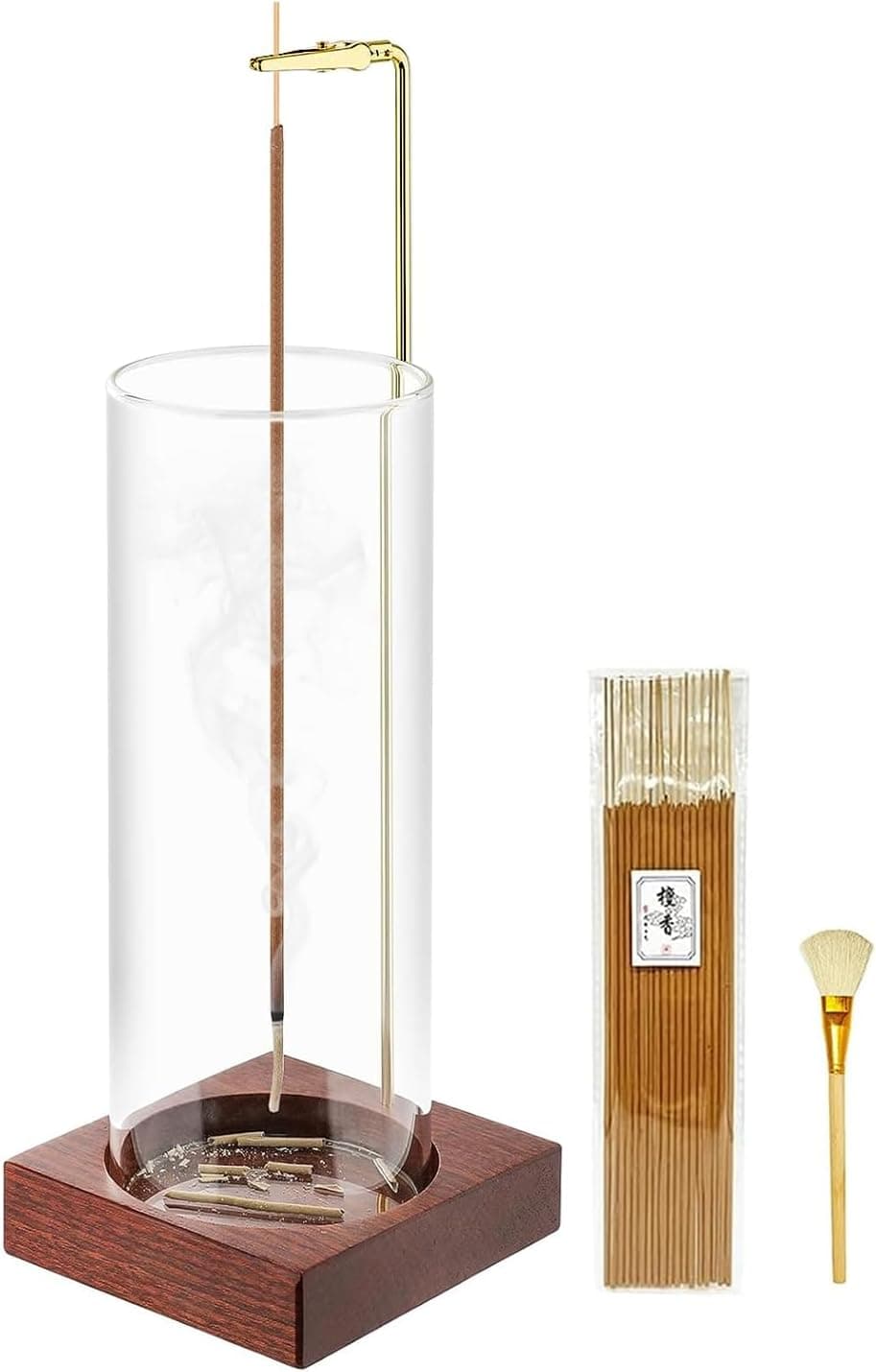 Wooden Incense Holder for Sticks with Ash Catcher - Anti-ash Burner for Meditation, Yoga, Spa & Home Decor