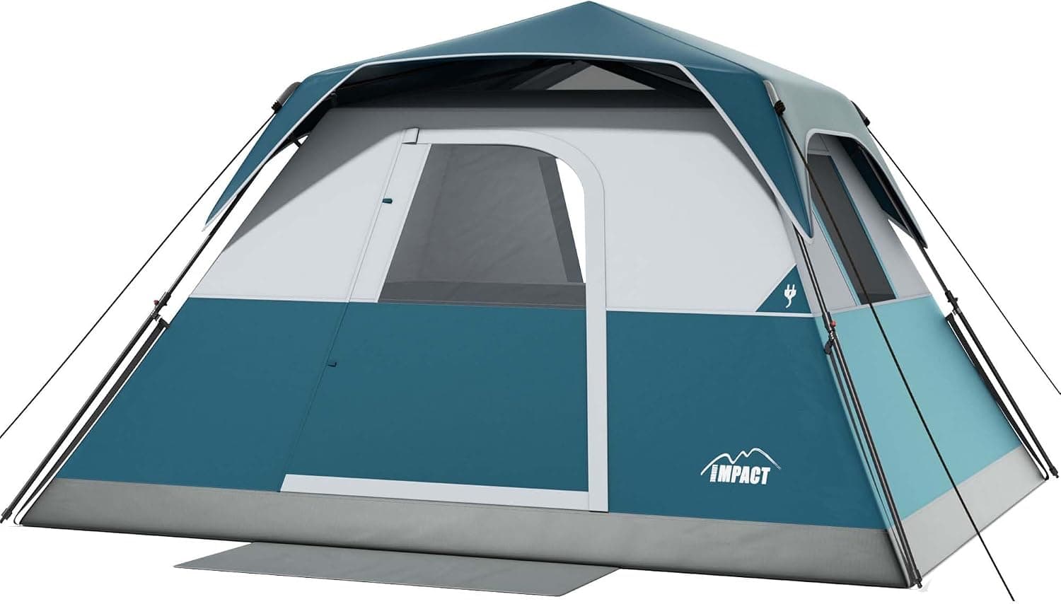 Instant 6 Person Tent for Camping with Rainfly, Under 60s Setup, Waterproof | 1200mm Waterproof & Skylight Ventilation, 360° Airflow, PFAS-Free Fabric for Family Camping & Hiking