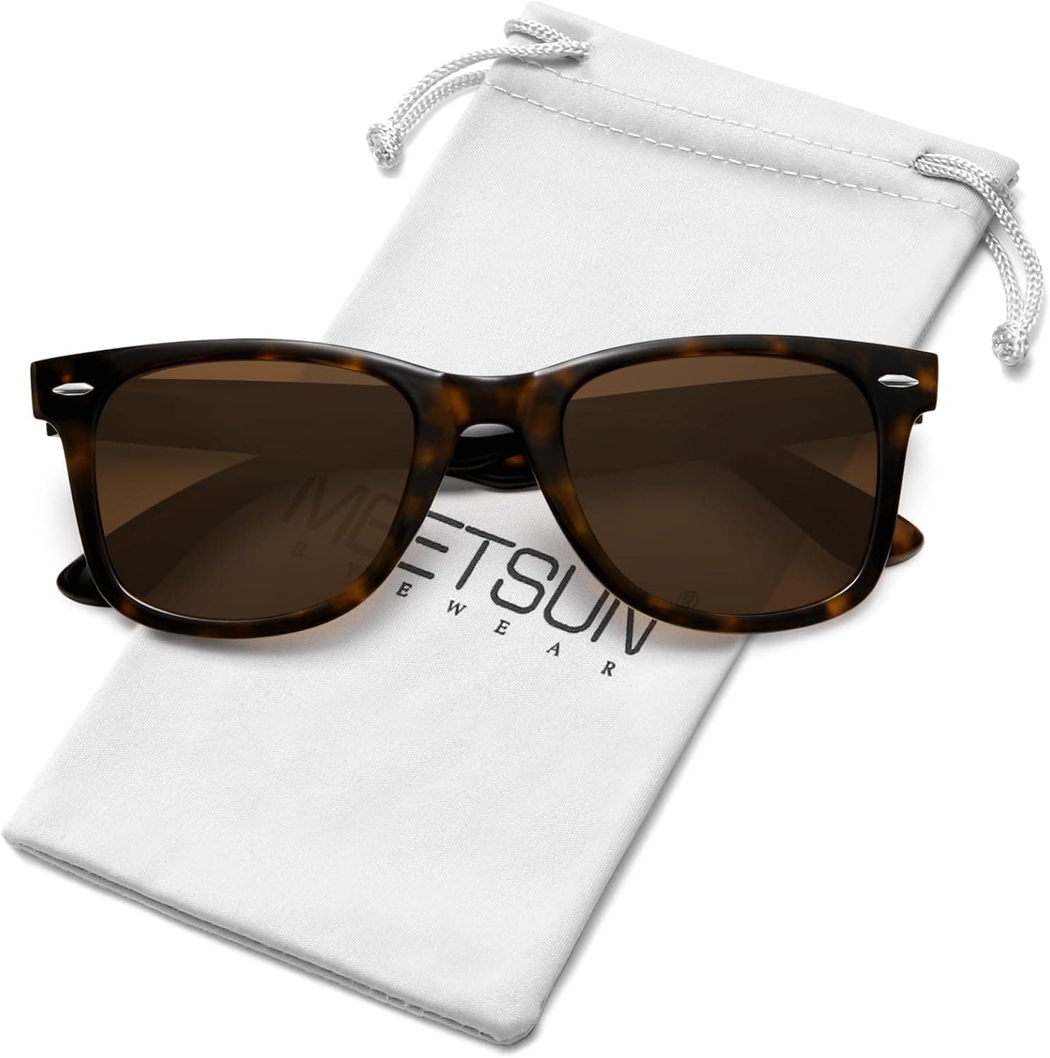 MEETSUN Classic Retro Square Polarized Sunglasses for Men & Women | 100% UV Protection