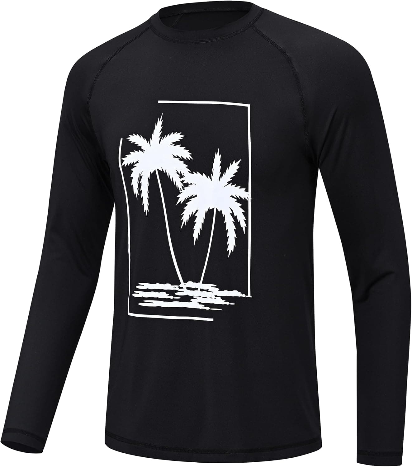 Men's Long Sleeve Swim Shirts Rashguard UPF 50+ UV Sun Protection Shirt Athletic Workout Running Hiking T-Shirt Swimwear