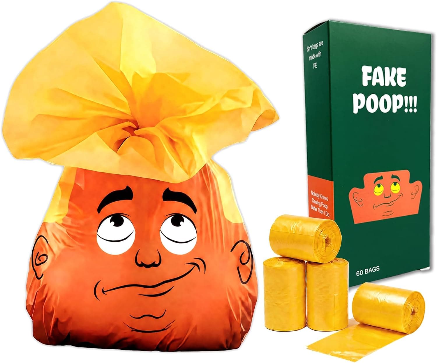 Dog Poop Bags, Funny "The Most Presidential Ever" Dog Waste Bags, 60 Counts in 4 Rolls, Extra Thick, Leakproof, Lavender Scented SHT Bag for Outdoor Puppy Walking and Travel