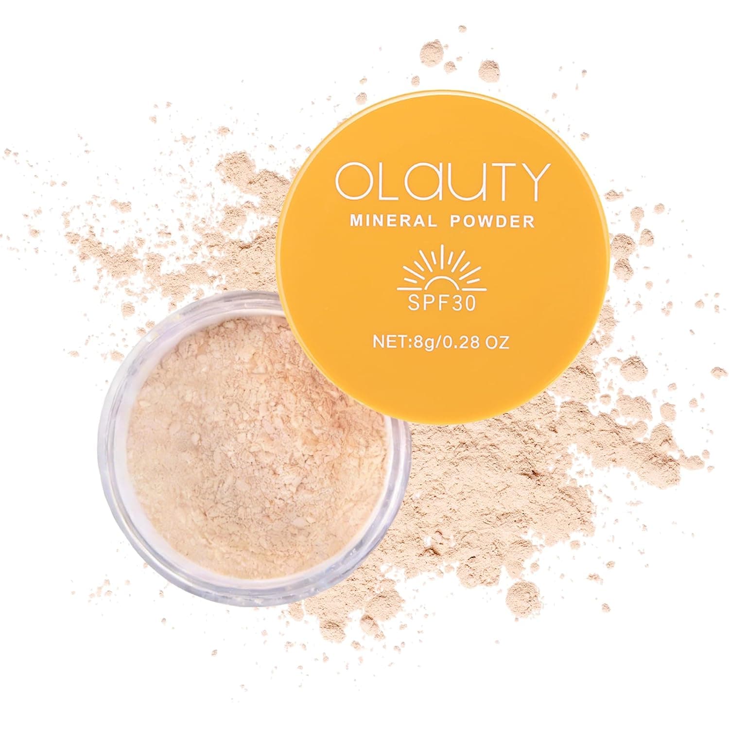 Mineral Powder Foundation for Face & Scalp, SPF 30, Translucent Loose Setting Powder Sunscreen Foundation Makeup,Matte Oil Control Natural Finishing Face Powder,Lightweight,Long-Lasting (#02 Medium)