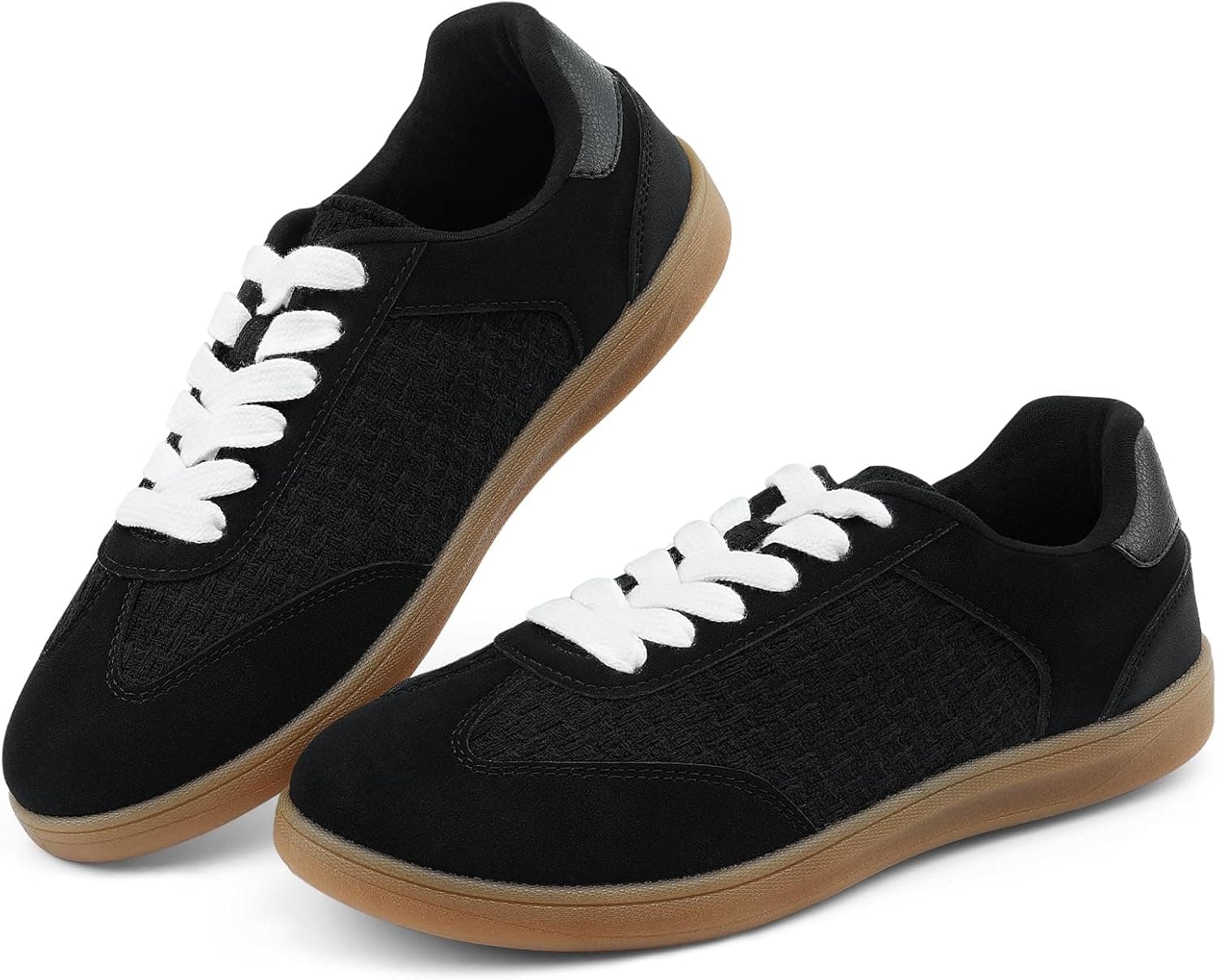 JENN ARDOR Lightweight Sneakers for Women Fashion Lace-Up Tennis Shoes Casual Comfortable Non-Slip Work Walking Everyday Shoes