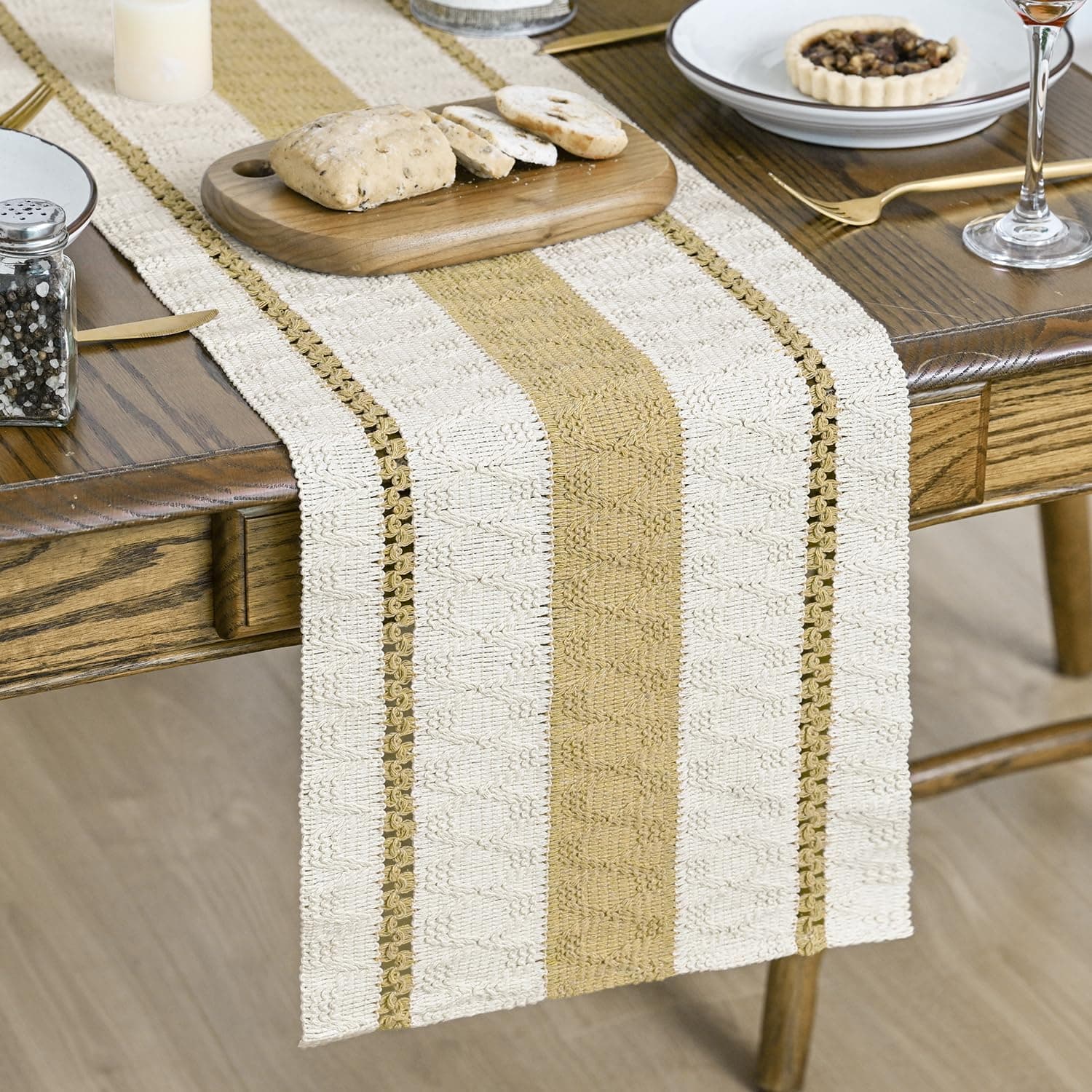 Artoid Mode Burlap Brown Rustic Woven Table Runner 12x36 Inch