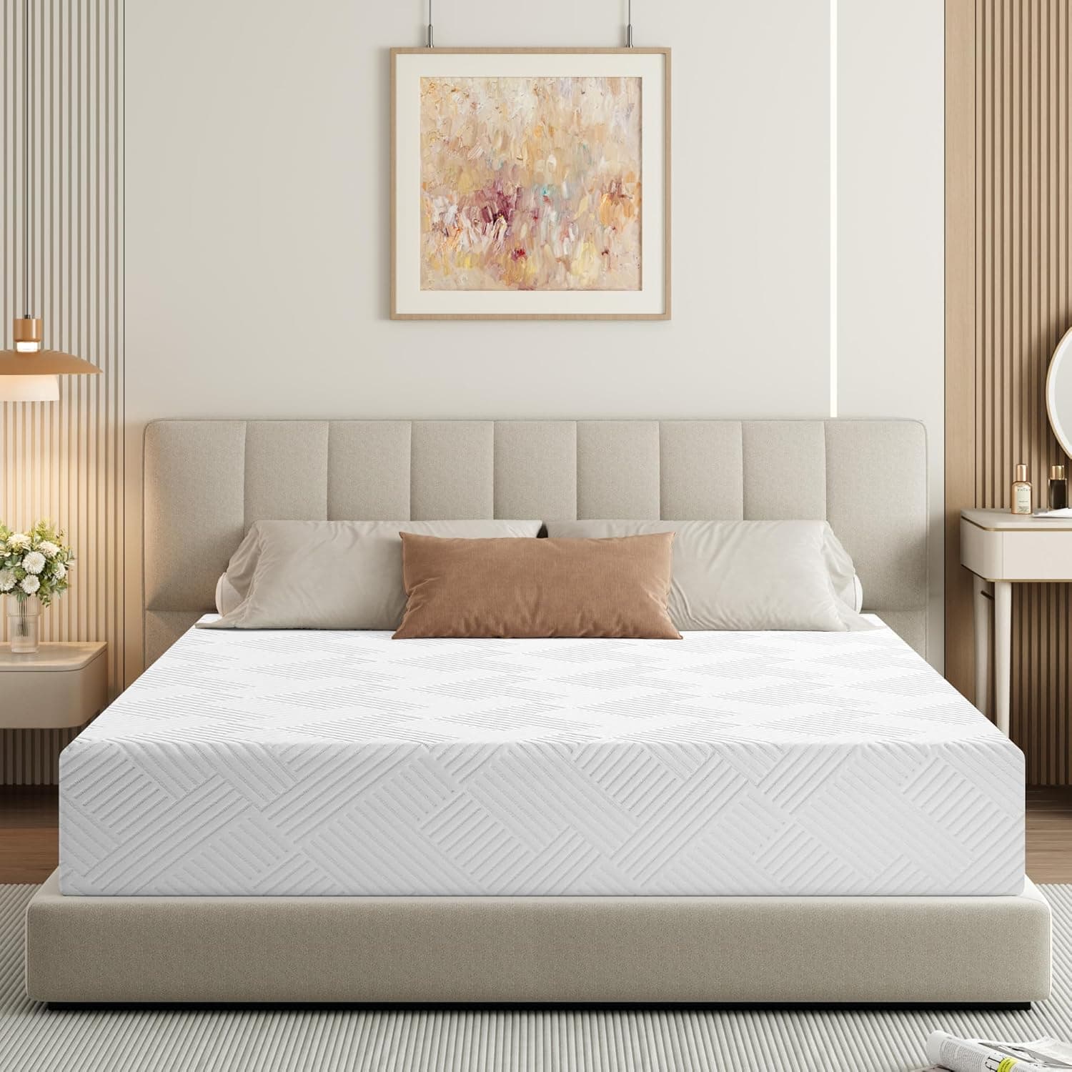 Queen Mattress 12 Inch, Firm Mattresses in Box, High Density Foam Bed-Mattress for Back Pain, Pressure Relief Cool Sleep with Gel Memory Foam Removable Fiberglass Free Cover, 80'' x 60''