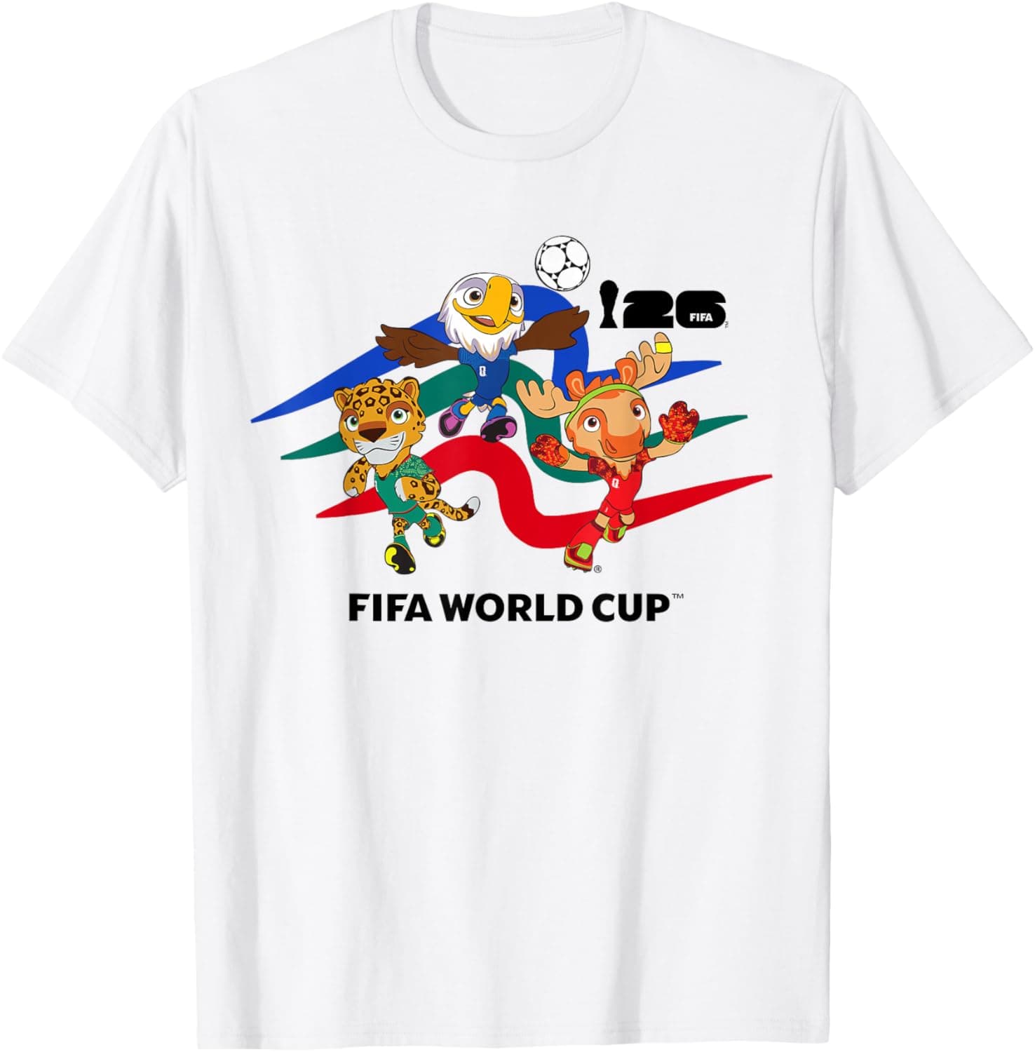 FIFA World Cup 2026 Host Country Mascots Action T-Shirt