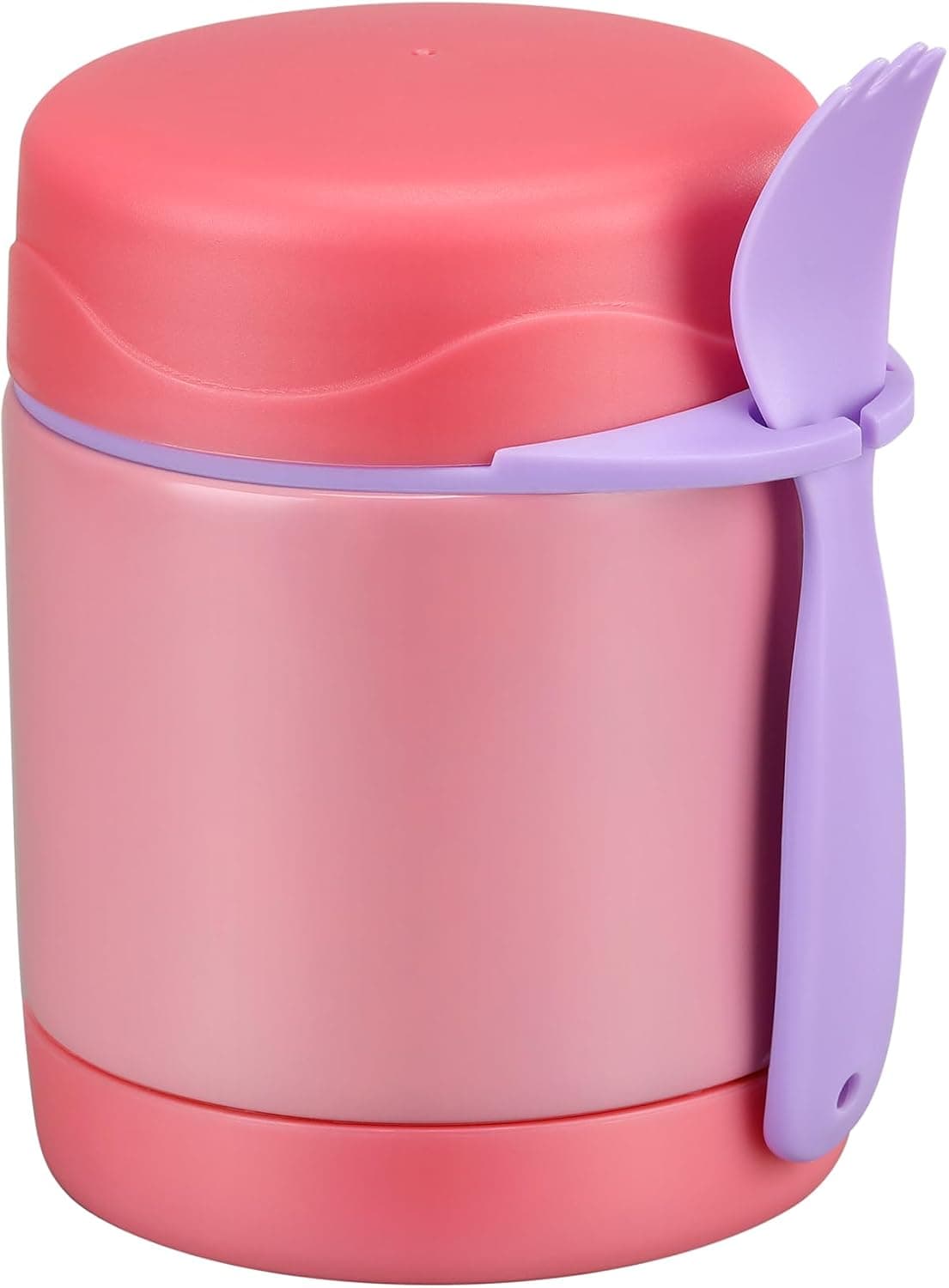 10oz Insulated Food Jar, Thermo for Hot Food Lunch Container, Stainless Steel Lunch Box for Kids with Spoon (Pink) - image 1